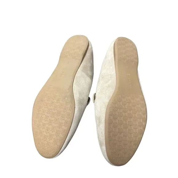 Birdies Starling Latte Suede Womens Loafers Flats Tan Soft Leather Classic Size - Picture 8 of 10